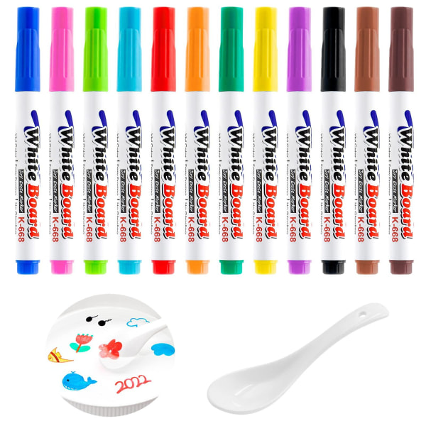Magisk vattenmålningspenna,raderbar penna Flytande pennfärg i vatten, magic klotterpennor, vattenklotterpennor