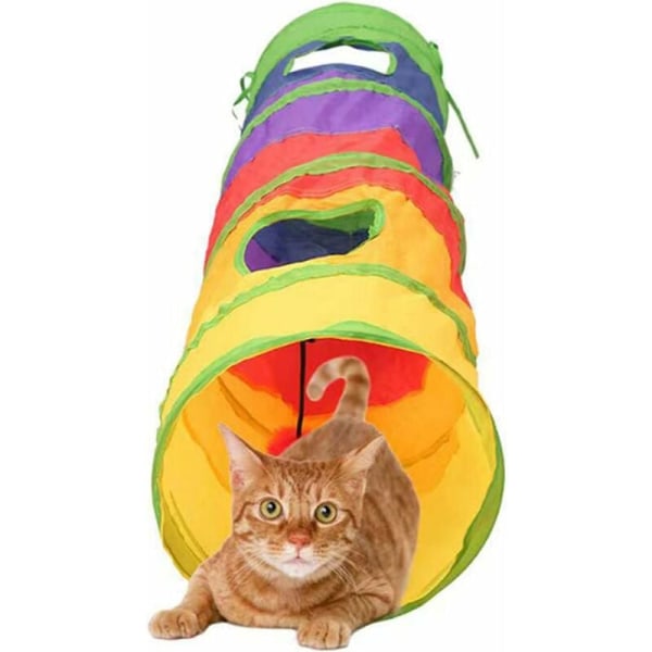 Cat Tunnel - Interaktiv leke - Sammenleggbar katteleke - Interaktiv lek