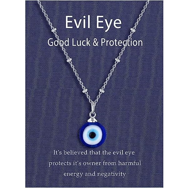 Evil Eye Pendant Halsband Turkish Blue Eye Ball Bead Chain Penda