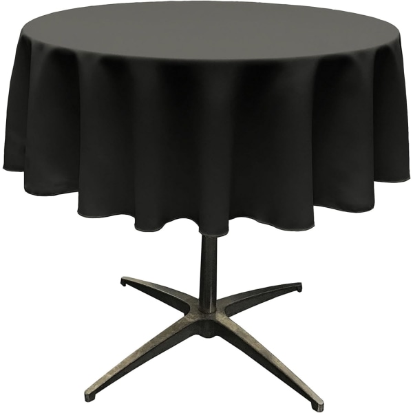 Cirkulär duk, polyester, svart engångsbord i enfärgad färg