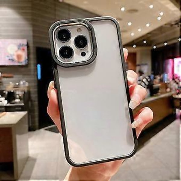 Suojakotelo iPhone 11 Pro Maxille, Yksinkertainen akryylipuhelinkotelo Iskunkestävä suojakotelo Erittäin ohut kuori Musta