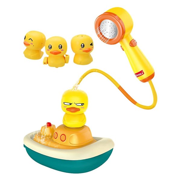 Baby Cute Electric Yellow Duck Shower Bath Toys Summer Duck Bath Toys Water Spray Water Game Bathtub Sprinkler Toy For Kids Children