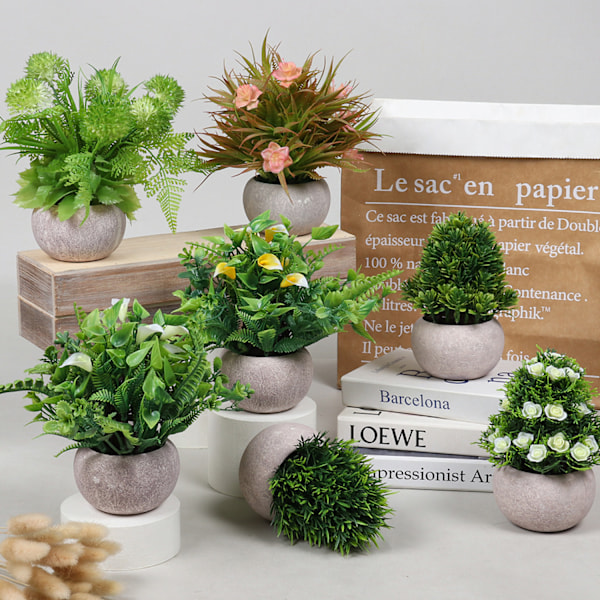 Kunstig plante dekorative planter kunstige stueplanter 1 stk.