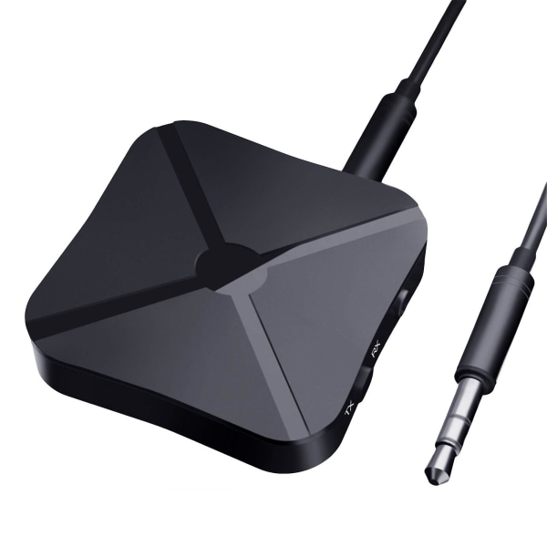 Bluetooth 5.0 sändare/mottagare, 2-i-1 Bluetooth adapter för TV/billjudsystem