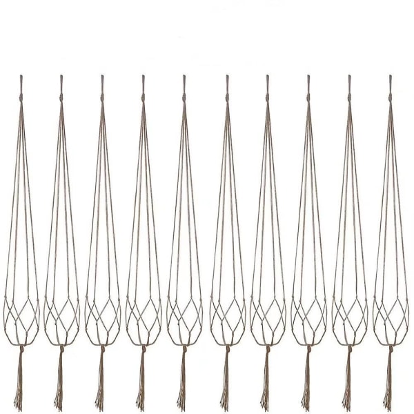 Växtupphängning, 6 st hängande planter blomkruka växtkorg jute rep hållare för inomhus utomhus 90cm（6PCS）