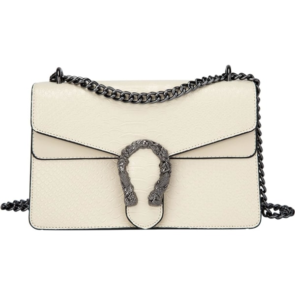 Elegante håndtasker med kæde til kvinder - Luksus læder med slangeskind