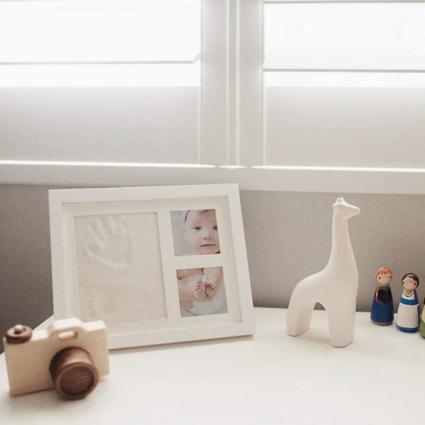 Baby Handprint And Footprint Makers Kit Keepsake För Nyfödda Pojkar & Flickor（vit）