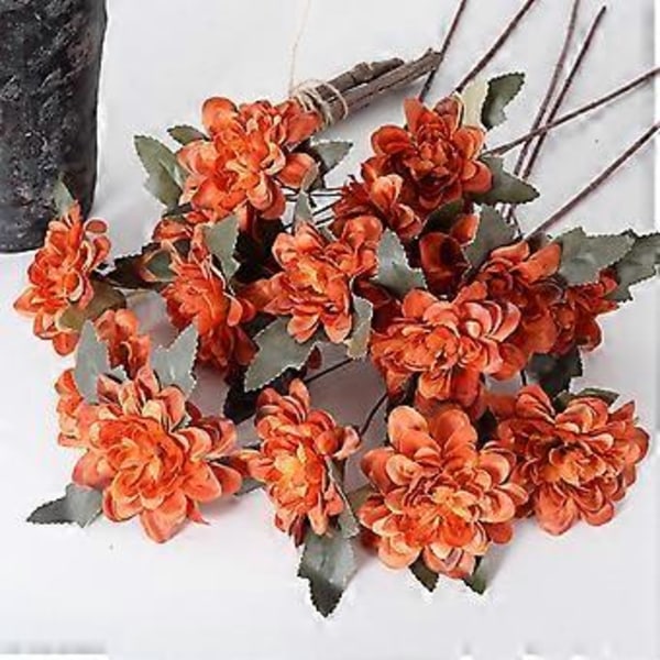 Smog Dahlia: Kunstige Bryllupsblomster Orange