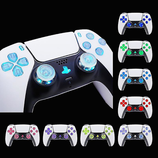 Ps5-controller Multi-farver Luminated D-pad Thumbstick Share-mulighed Hjem-ansigt-knapper