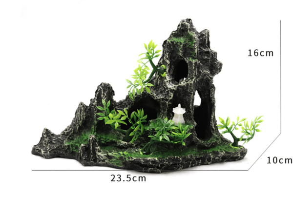 Akvariedekoration landskabsharpiks klippefisk tank simulering