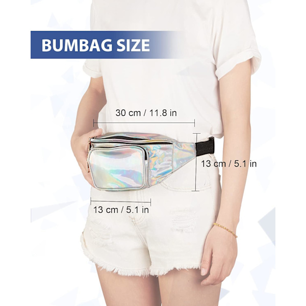 Holografinen vaikutus Naisten Bumbag Laukku Unisex Lasten Kaupunki Wate