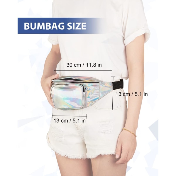 Holografisk Effekt Dame Bumbag Taske Unisex Børns By Wate