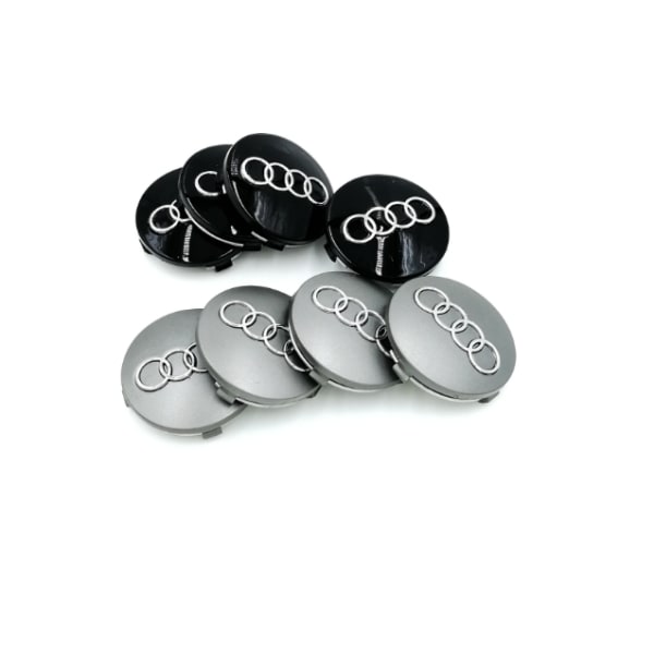 Passar Audi 60mm hjulnavkåpa A6 C5 hjul logotyp, 4-pack