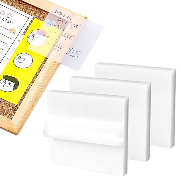 200st självhäftande anteckningsark Post Sticky It-lappar Avtagbar Transparent