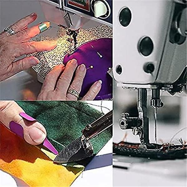 2 stk. syfingerthing pusher fingerskjold quiltebehandlings syværktøj fingerthing trådcontroller