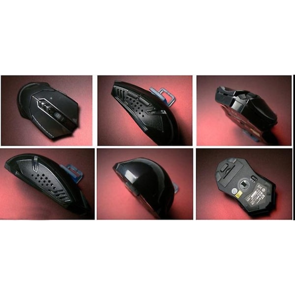 Trådlös spelmus, 7-knapps Bluetooth mus med tyst, femte växelns Cpi-justering för bärbar dator Android Windows（röd）