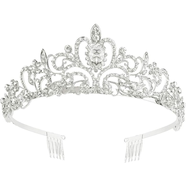 Crystal Crown Tiara, Tiara med rhinestone kam for brudekonkurranse