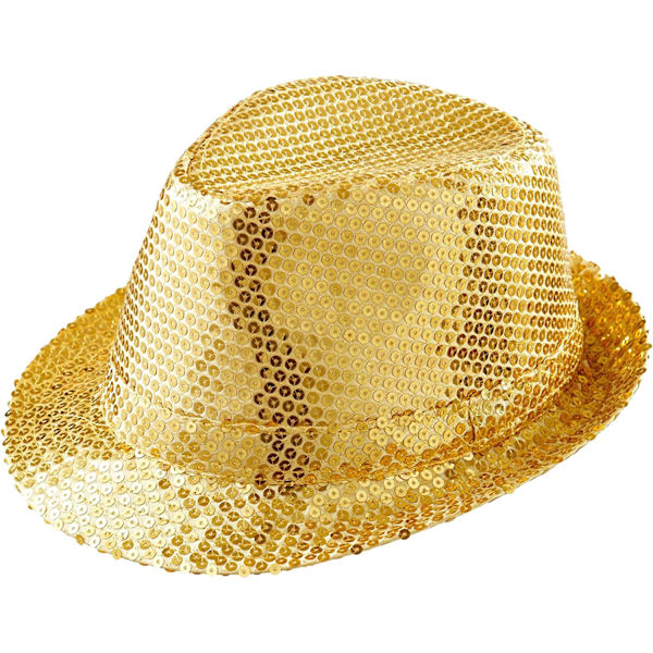 Filtthatt med paljetter, guld, för temafester eller karneval，Partyhattar - Guld
