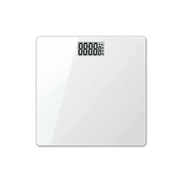 1pc Amazon Basics Badrumsvåg - Automatisk På/Av-Funktion, Sil