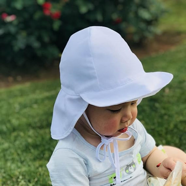 Baby Solhatt med Nackskydd Visor Cap Andas Snabbtorkande