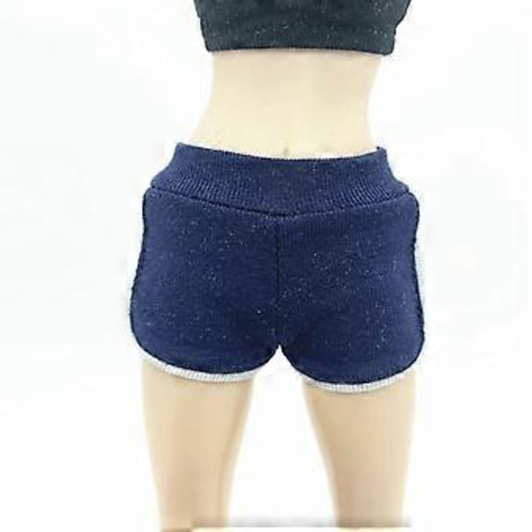 1/6 Yoga Shorts Dukketøj til 12\" Kvindelige Figurer Udklædningsdukke BlåBlå