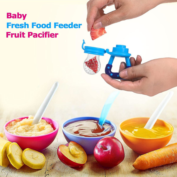 Baby Avvänjningsdockor Set Inkluderar 3 st matfodernappar med nappklämmor.