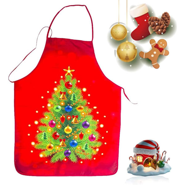 Julskärd, tryckt förkläde, kreativt förkläde, vuxenmatlagning