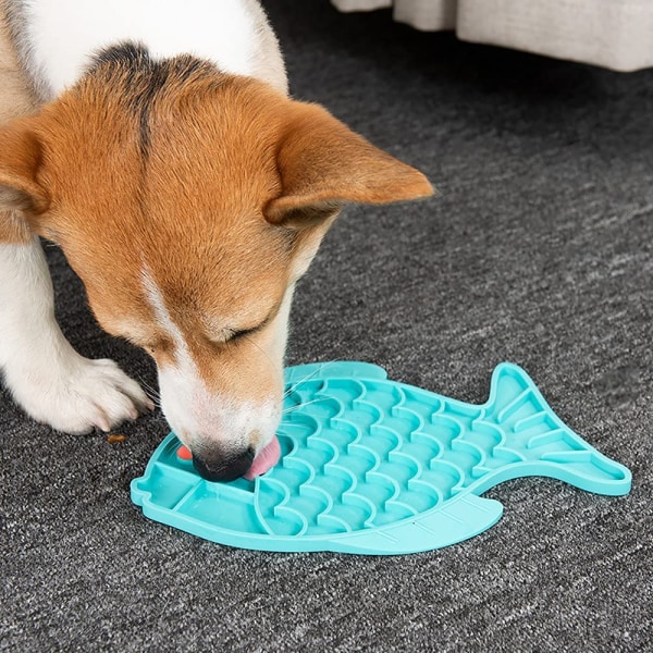 Hidas syöttökuppi, Anti Glutton Cat Dog Bowl, liukumaton koirankuppi, koiran tai kissan nuolumatto, edistää koirien ja kissojen hidasta ruoansulatusta