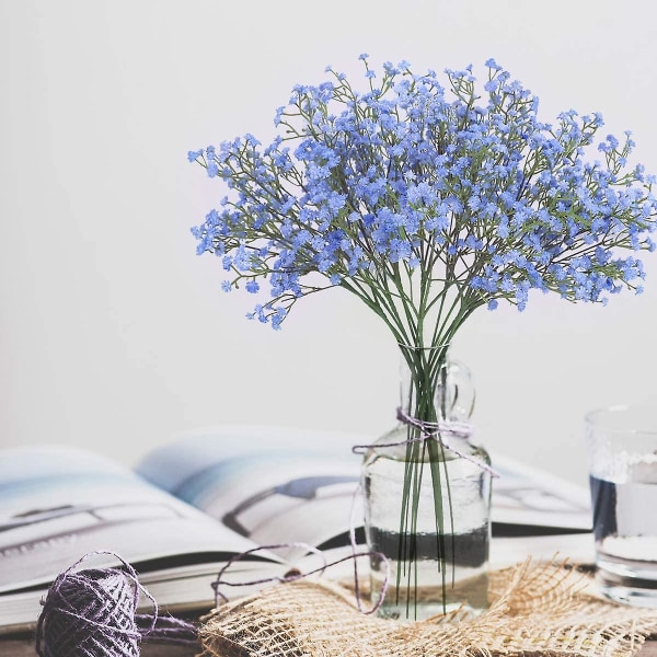 Tekoäly Gypsophila -kimput 12 kpl Tekokukat Aito kosketus DIY Hääkoristelu Kotijuhlat Sininen（Sininen）