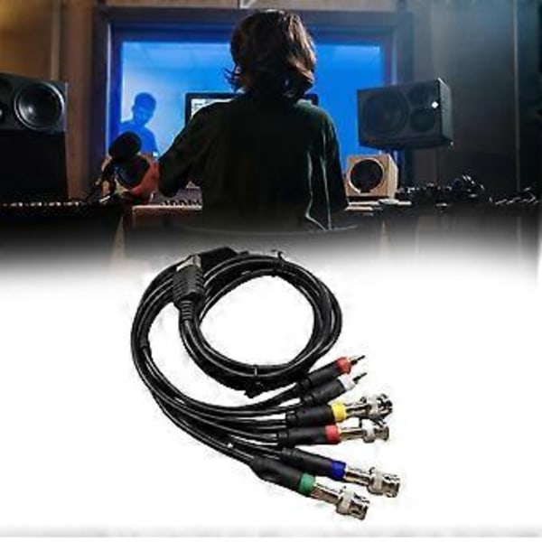 Komposit RGBs Videokabel Ersättningsfärgskärmar med BNC-kontakt Komponentkabel för speltillbehör