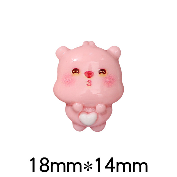 15PCS Beaver Cartoon Søte DIY-pynt, Håndlagde Materialer