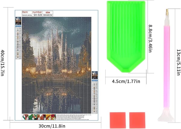 5D diamantmaleri kit (kirke)