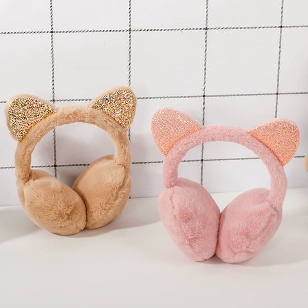 Hudpulver Kreativa nya paljetter Kattöron (Ångad kattöronform