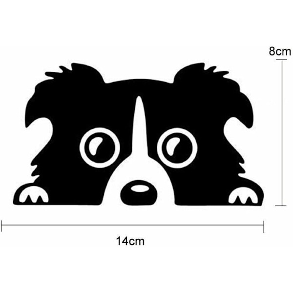 Bilklistermærke Ny Border Collie Hund Bilklistermærke Personlighed Reflekterende