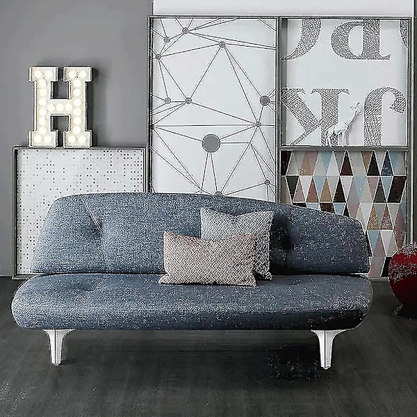 4 stk. Metalmøbler Sofaben, Moderne Stil Diy Møbelfødder（17cm Sølv）