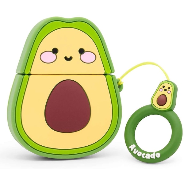 Cute Airpods 1&amp;2 Case Avocado Funny 3d Cartoon Cool Fruit Shape