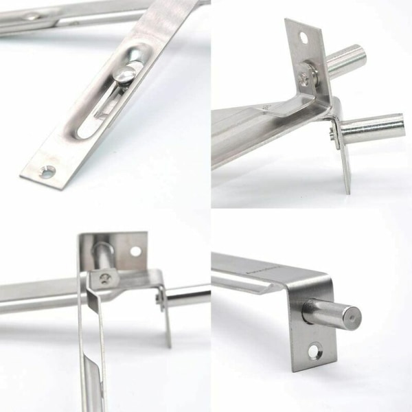 Set of 4 Brushed 304 Stainless Steel Door Latches with Strike and