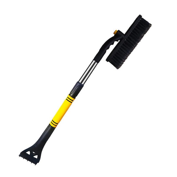 Extendable Snow Brush Ice Scraper Squeegee Cars Snow Broom Shovel Removal Tool Yellow