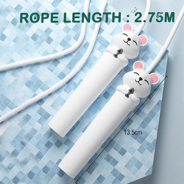 Hopprep för 8-åringar 275 cm justerbar hopprep för