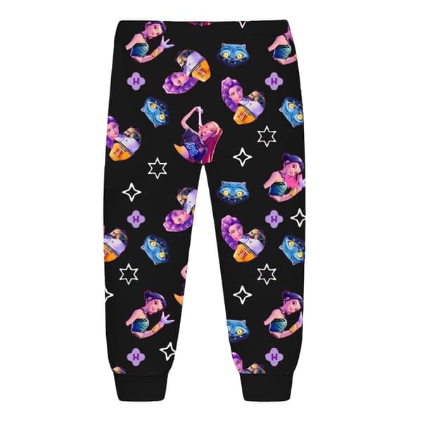 K-Pop Devil Hunter Pyjamas Set, tecknade barnpyjamas med tryck, lämpliga för sömn och fritidskläder Black 150cm