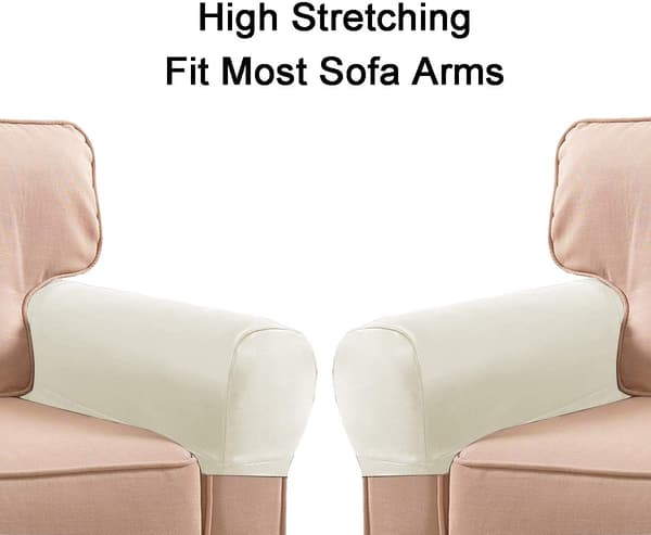 1 par PU-skinn sofaarmlenes deksler for lenestoler, stretch S