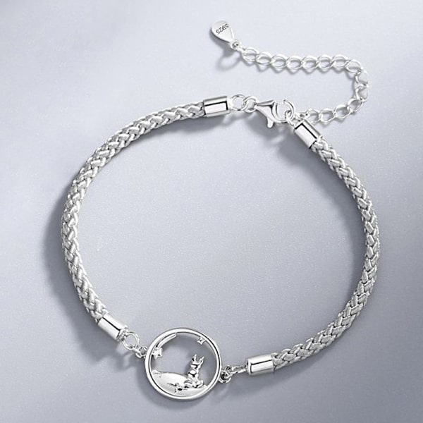 2 stk Rocky Silver Lille Prinsen og Rev Elskere Hånd Tau armbånd