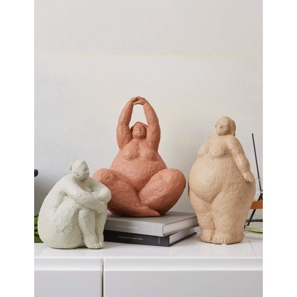 Amoy-Art Kvinde Statue Skulptur Yoga Figur Dekoration Kvinde Moderne