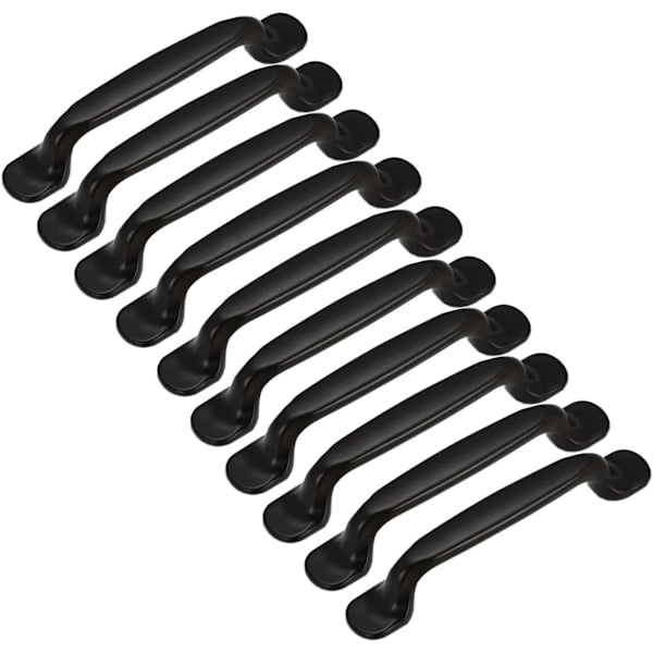 10x 96mm Svarta köksluckor Dörrhandtag Skåp Låda Sovrum