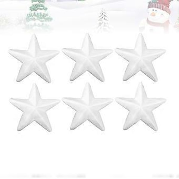 10 stk. Stjerne Ornamenter Julemaling Dekor DIY Håndværk Festartikler til Børn Piger