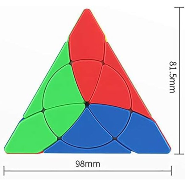 Petal Pyraminx Nopeuskuutio Pyramidi 3X3 Tarraamaton Puzzle Kuutio T