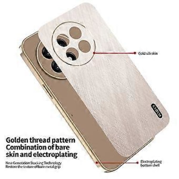 KADEM Puhelinkotelo OnePlus 13R 5G/Ace 5 5G/Ace 5 Pro 5G -puhelimille, galvanoidulla silkkikuvioisella PU + TPU -takakuorella