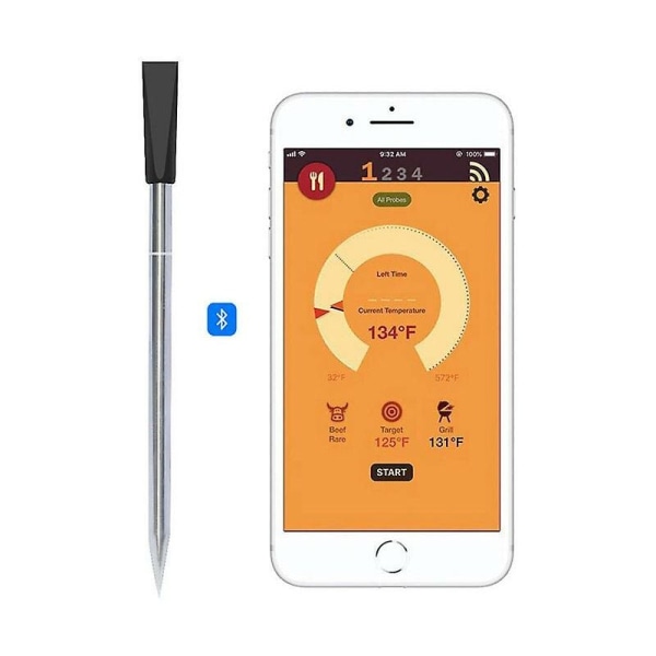 1 stk. Fjernbetjent smart trådløs termometer med Bluetooth og Wifi Dig