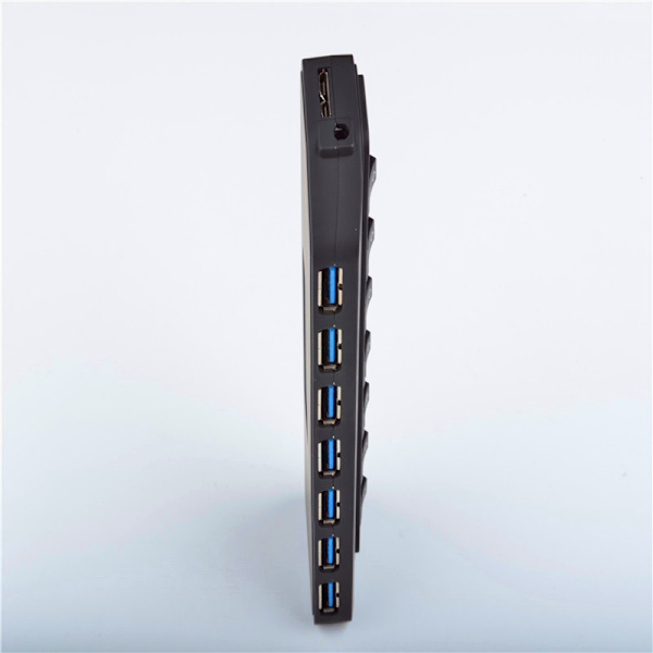 Strömdriven USB 3.0-hubb 7-portars datahubb med individuella switchar USB