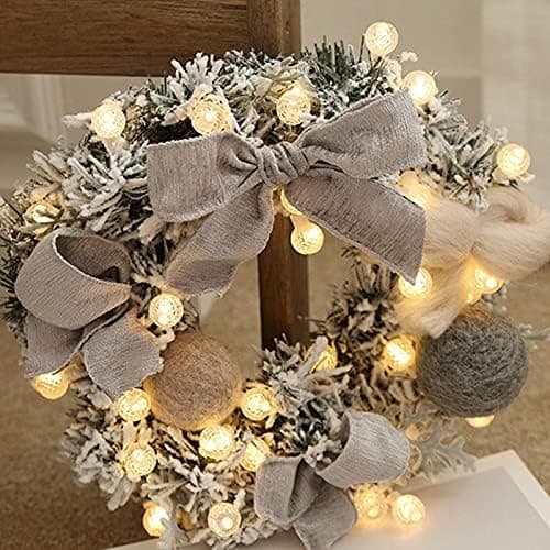 Kunstig julekrans med LED-lys